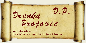 Drenka Projović vizit kartica